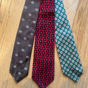 SOLD Vintage Polo Ralph Lauren Silk Ties Lot Of 3 100% Silk Hand Made Preppy